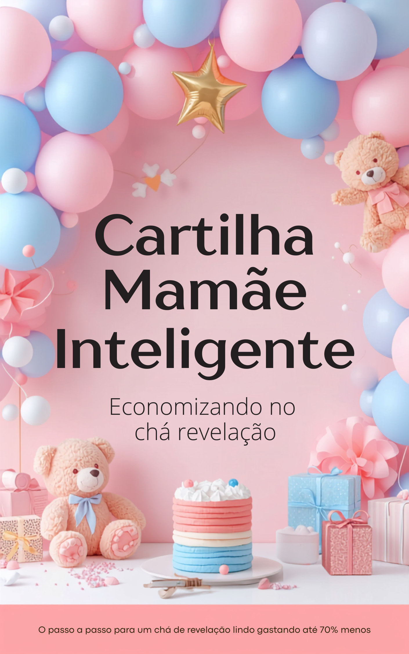 Capa da Cartilha Mamãe Inteligente — Economizando no Chá Revelação